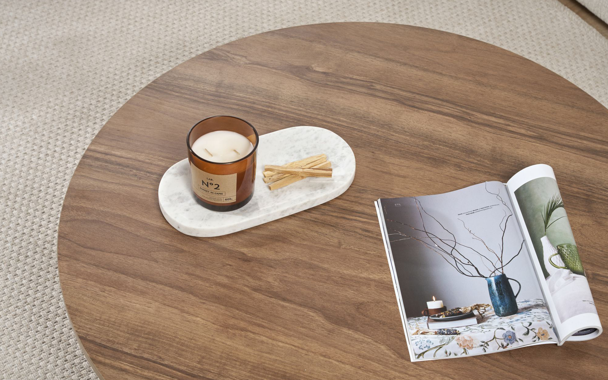 Masuta de cafea Soles, nuc  6